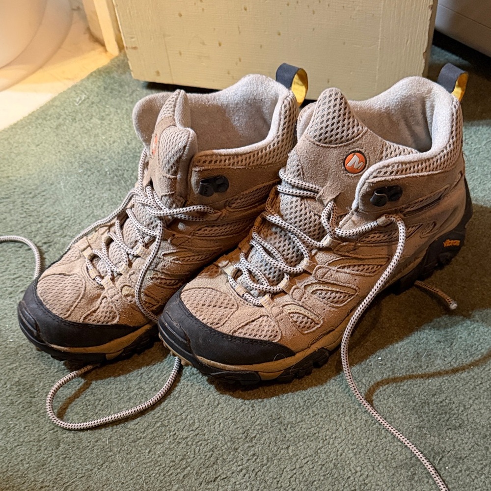 Merrell Women's Taupe and Black Hiking boots